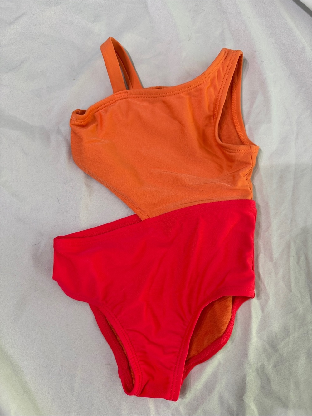 Cat & Jack Orange Girls' One-Piece Swimsuit